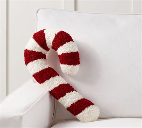 Candy Cane Pillow Holiday Pillow Sherpa Candy Cane Pillow Israel, pillowcase in V-shaped designed for comfort, Easy-care finish for minimal ironing,. . Pottery barn candy cane pillow